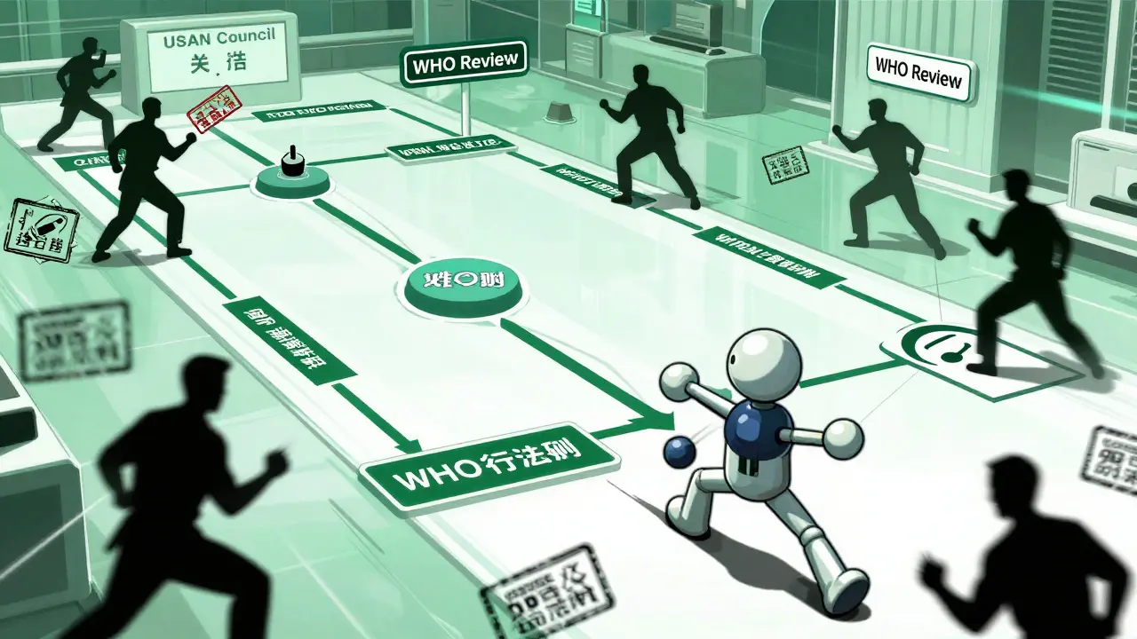 Dynamic illustration of the drug name approval process