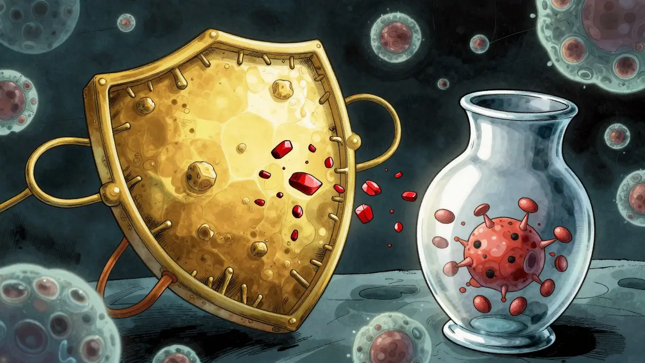 Illustration of decoy protein blocking anticoagulant molecules