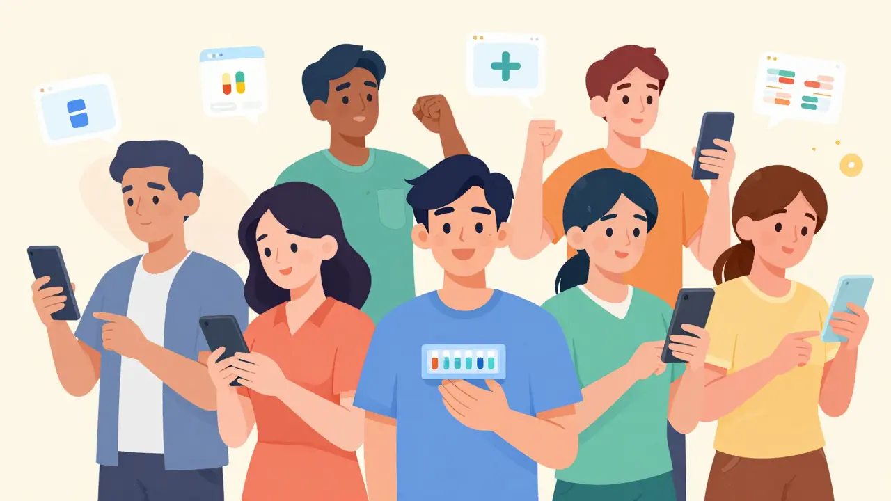 Patients using smartphone apps to track their medications